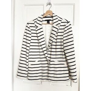 Grace Elements Nautical Stripe Blazer Sz 16